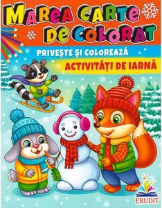 Cartea de colorat Priveste si Coloreaza Iarna