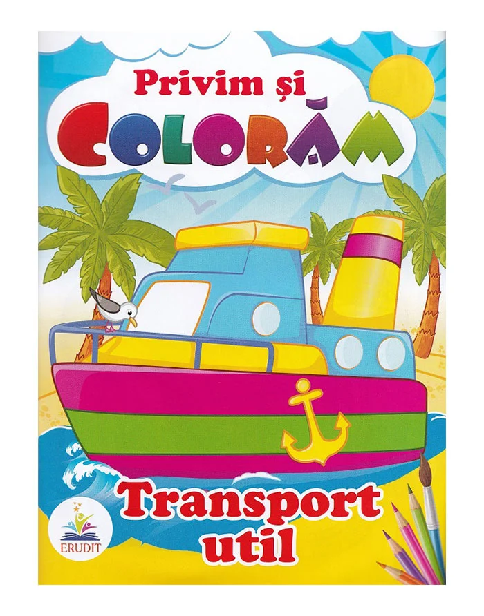 Раскраска Privim si coloram Transaport utul
