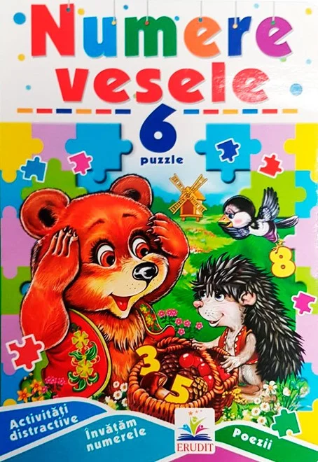 Cartea NUMERELE VESELE - 6 puzzle 