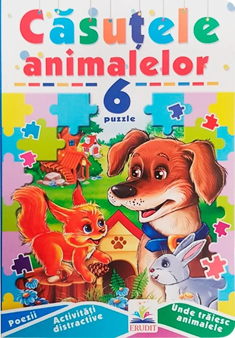 Cartea CASUTELE ANIMALELOR - 6 puzzle 