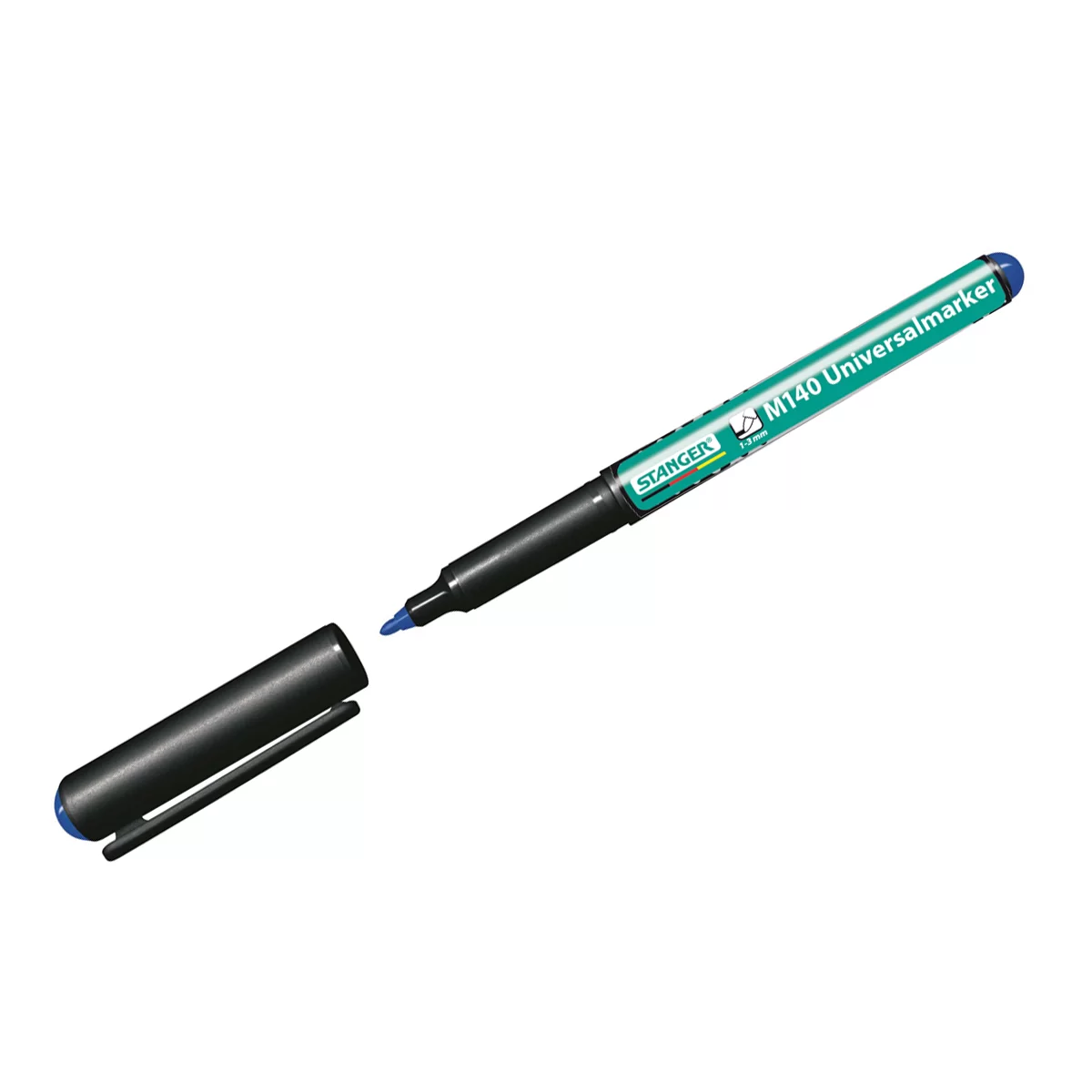 Marker permanent STANGER M140, 1 mm, albastru