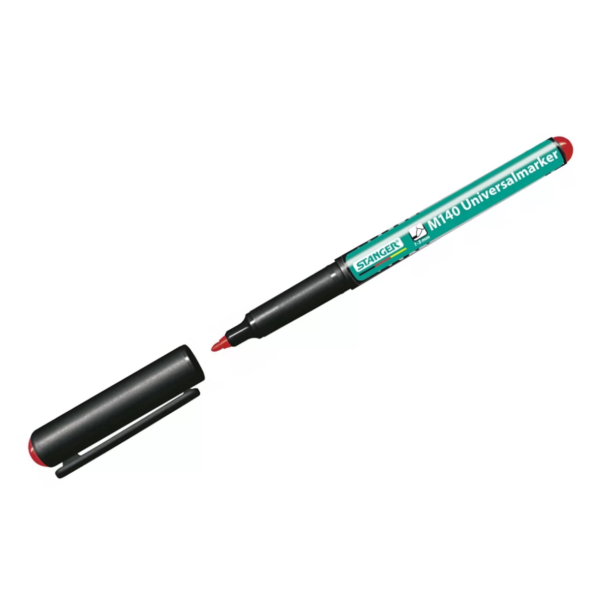 Marker permanent STANGER M140, 1 mm, rosu