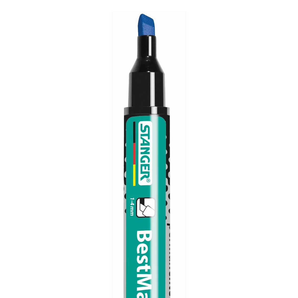 Marker permanent STANGER M236 1-4mm, retezat, albastru