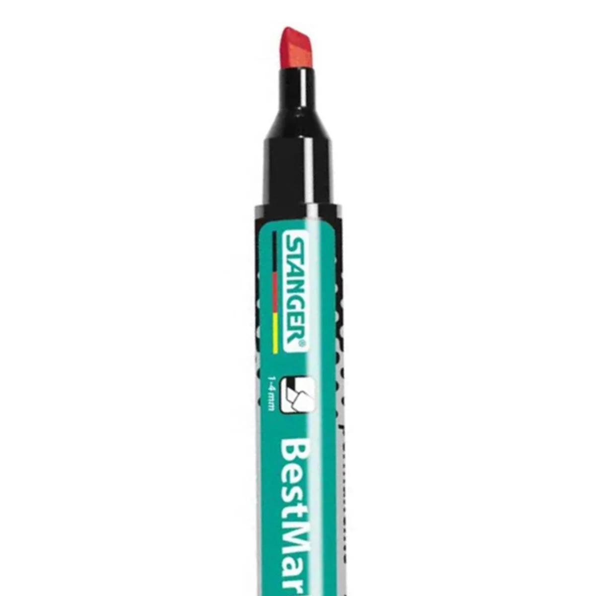 Marker permanent STANGER M236 1-4mm, retezat, rosu