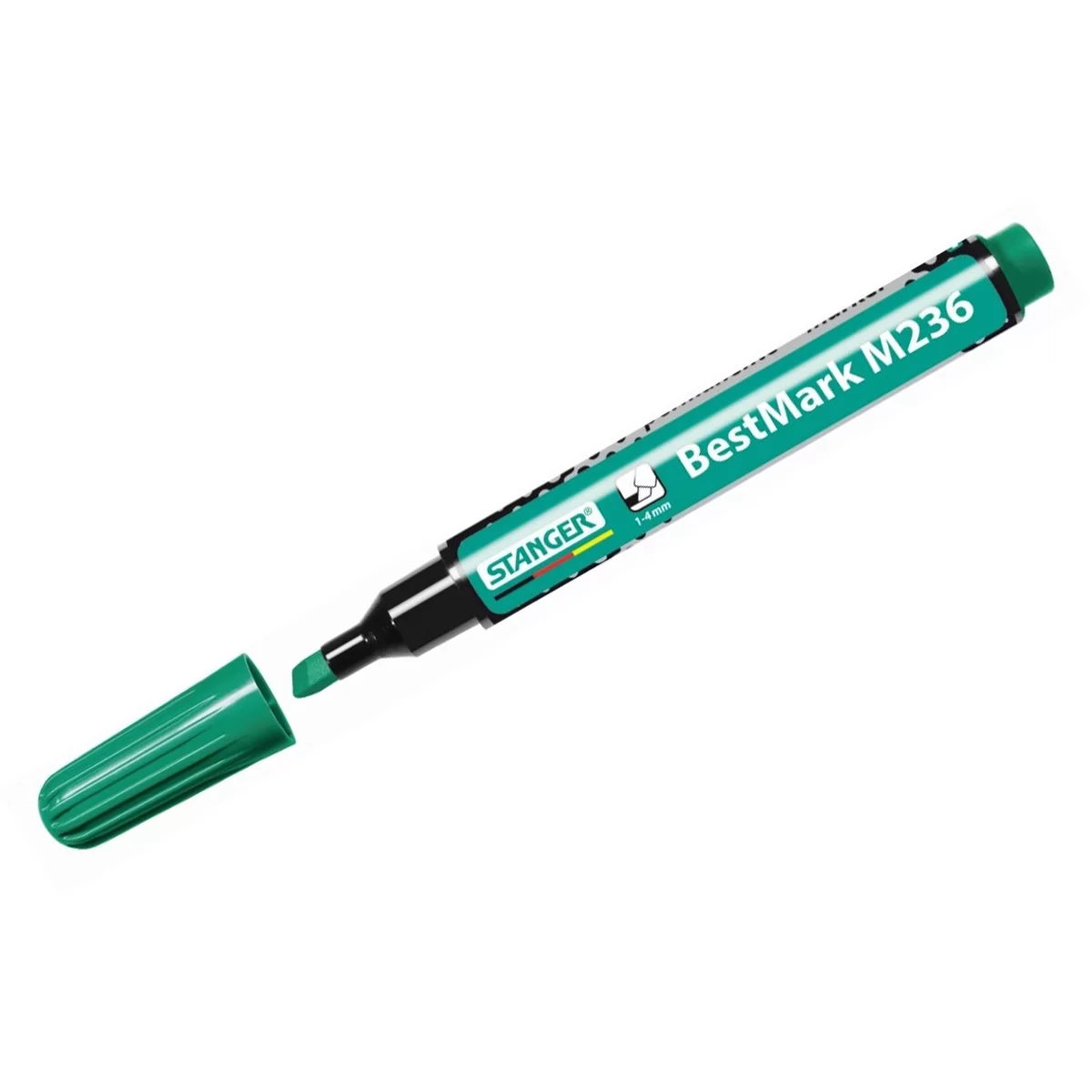 Marker permanent STANGER M236 1-4mm, retezat, verde