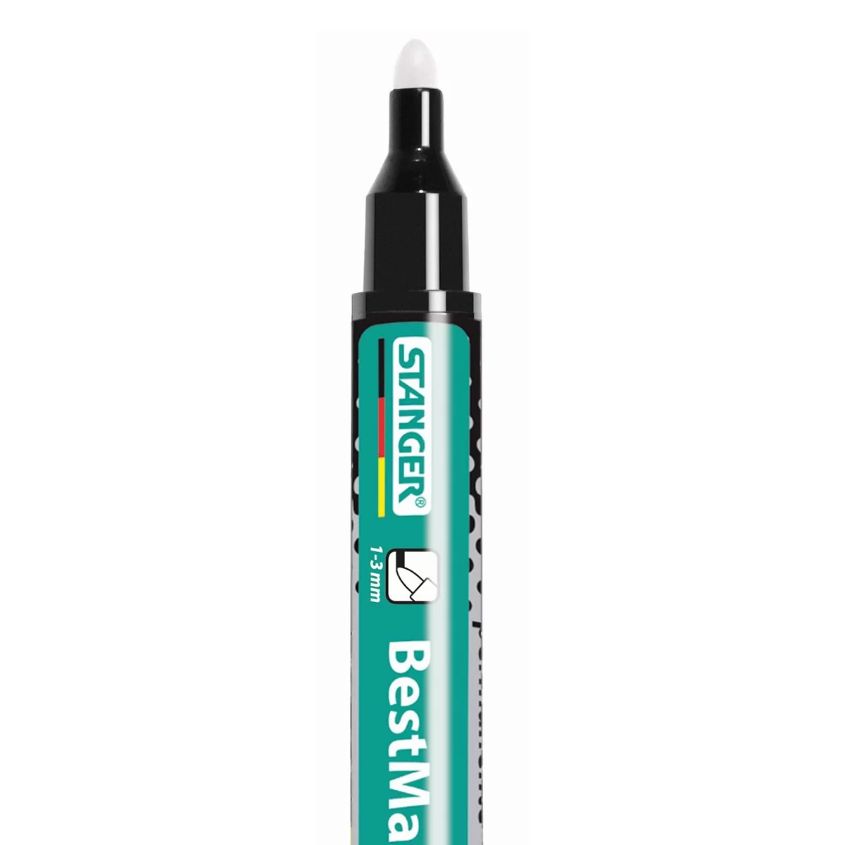 Marker permanent STANGER M235, 1-3mm, alb