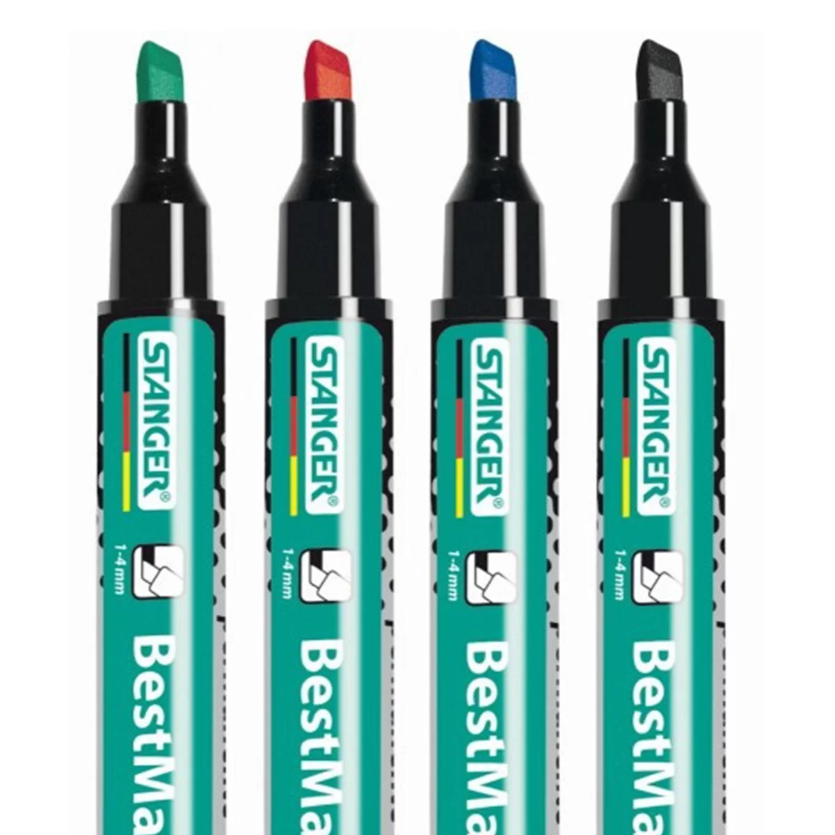 Set markere permanente STANGER M236, retezat, 4 culori
