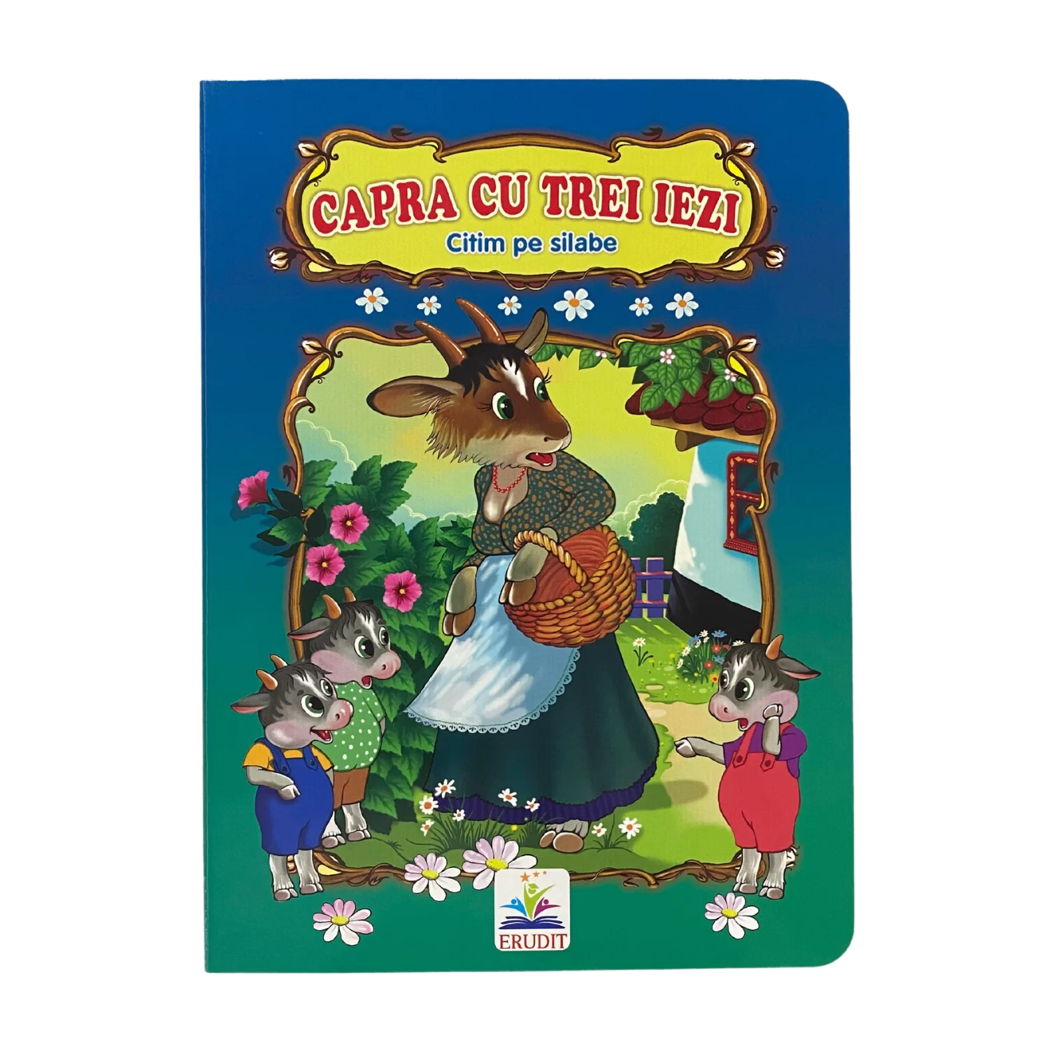 Cartea carton Citim pe silabe Capra cu trei iezi