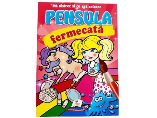 Carte de colorat Pensula fermecata Unicorn