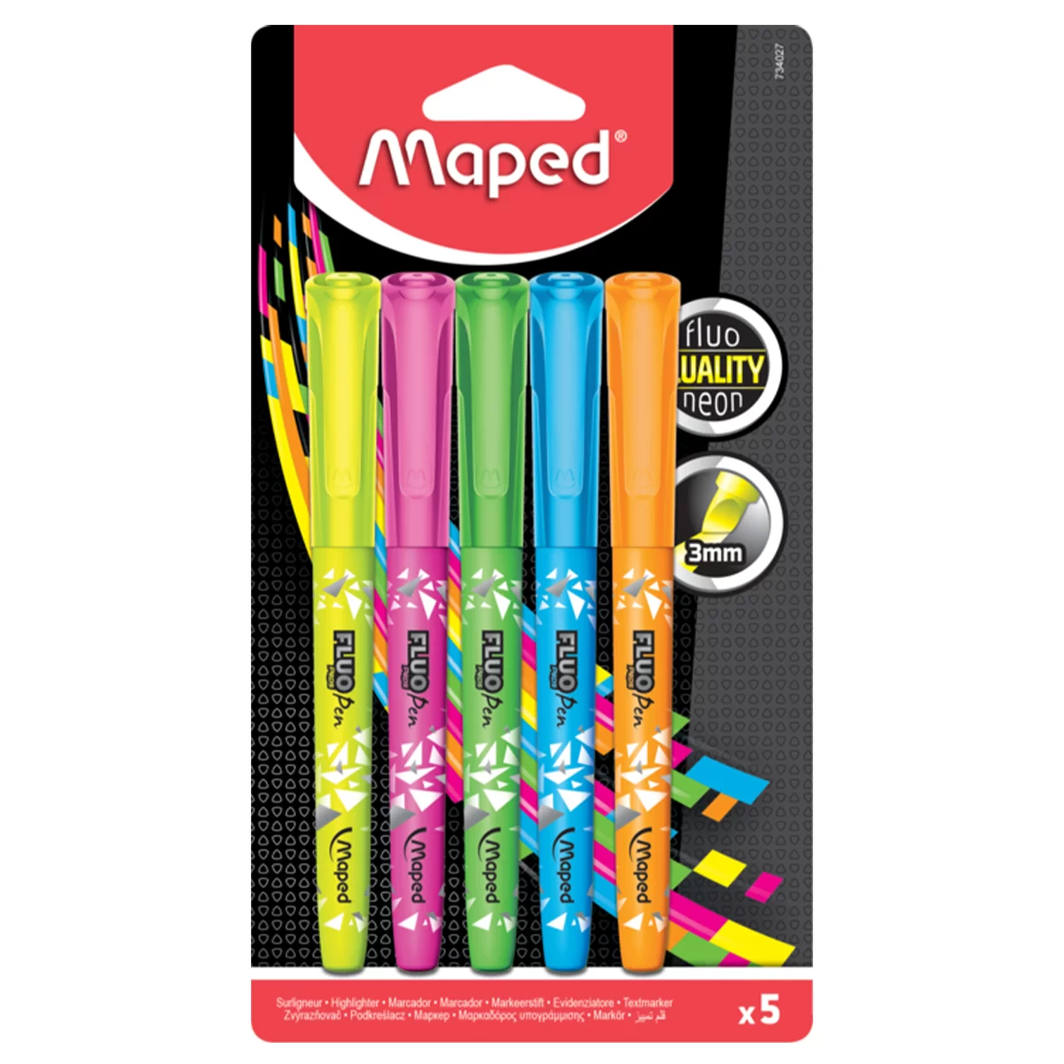 Set textmarkere MAPED Pen, 5 culori