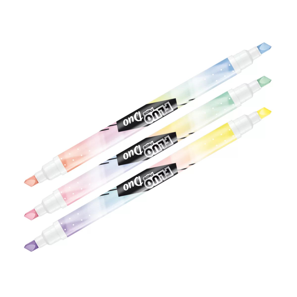 Set textmarkere MAPED Duo Pastel, 3 bucati, 6 culori