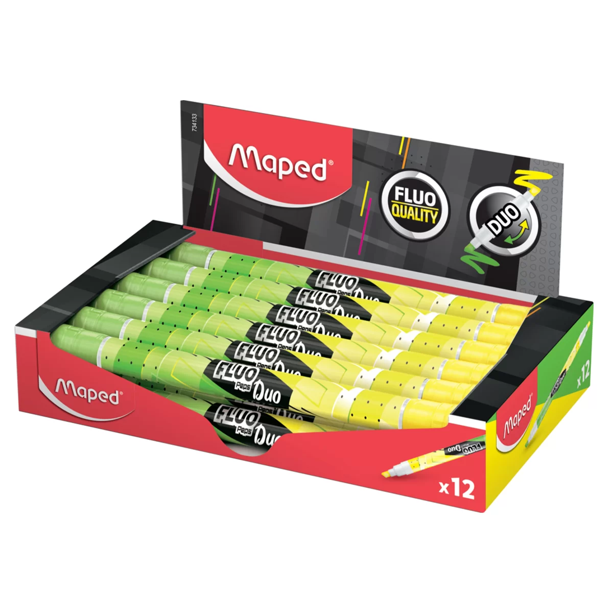Textmarker MAPED Duo, 1-5mm, galben/verde