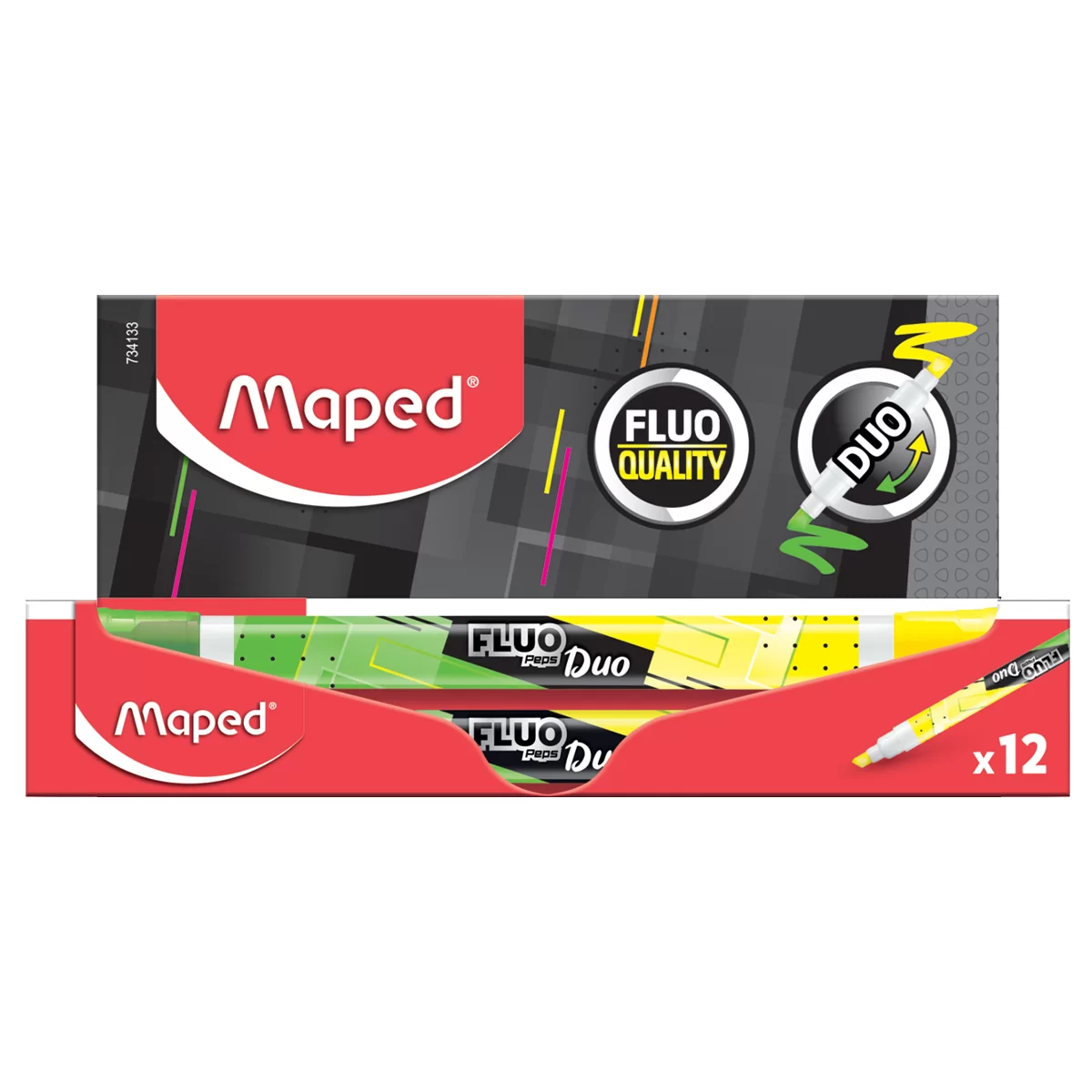 Textmarker MAPED Duo, 1-5mm, galben/verde