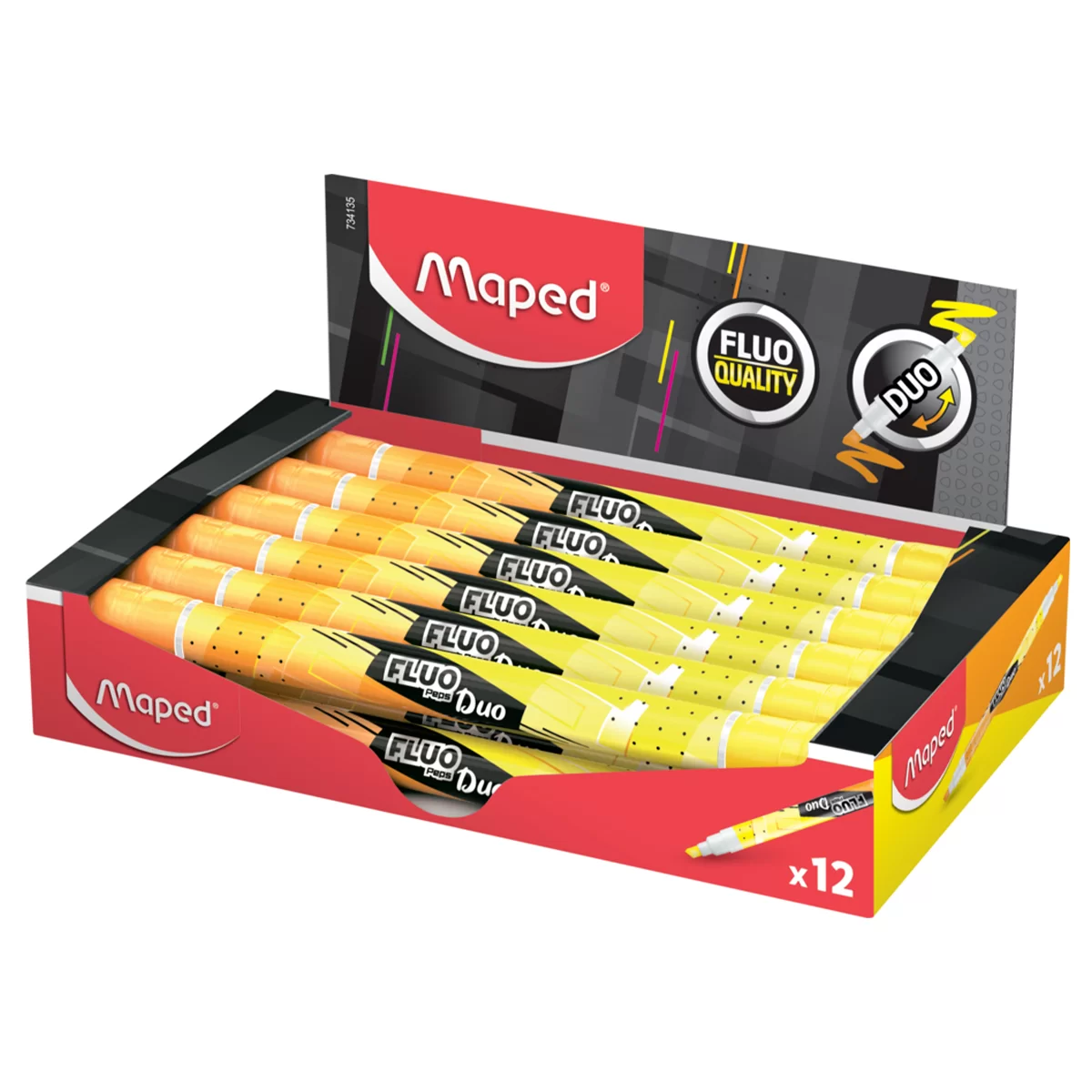 Textmarker MAPED Duo, 1-5mm, galben/oranj