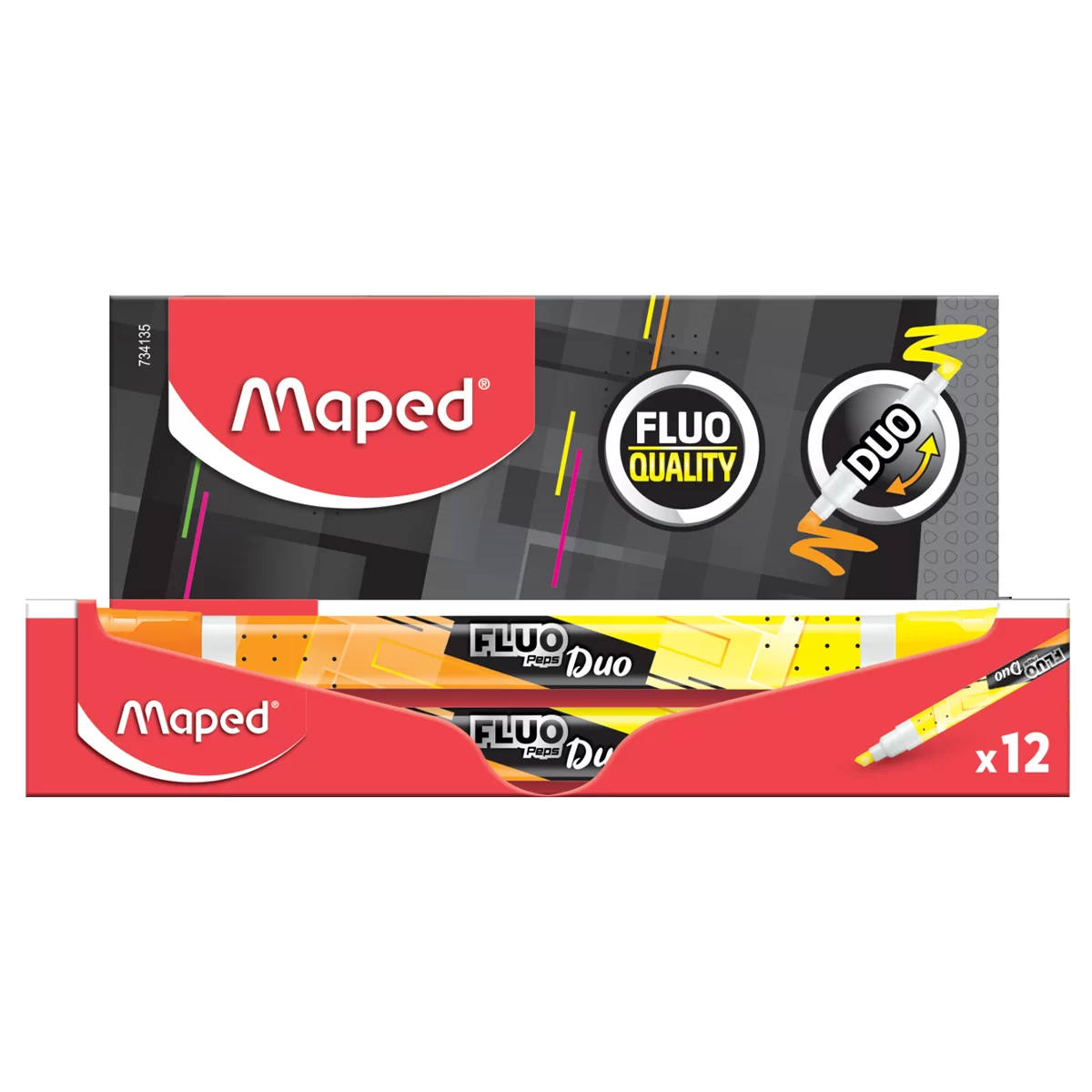 Textmarker MAPED Duo, 1-5mm, galben/oranj