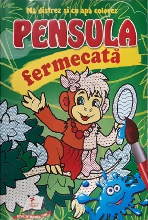 Carte de colorat Pensula fermecata Maimuta