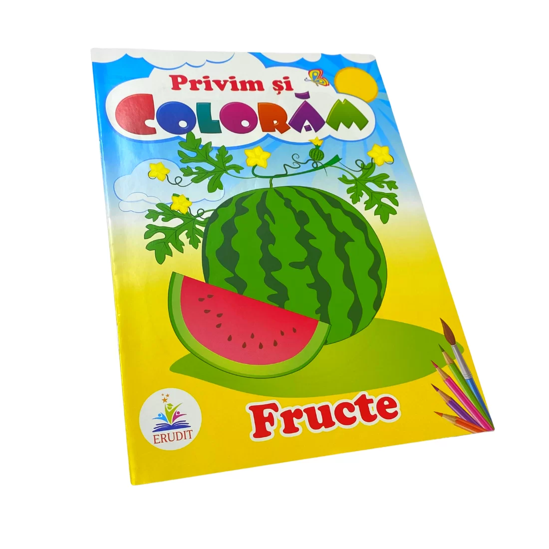 Carte de colorat Privim si coloram Fructe