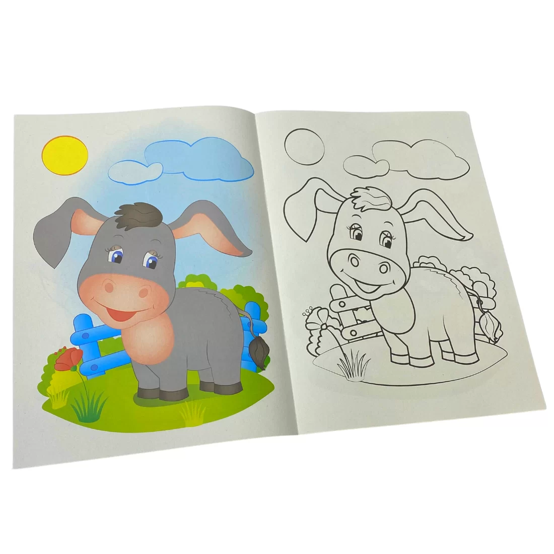 Carte de colorat Privim si coloram Animale domestice