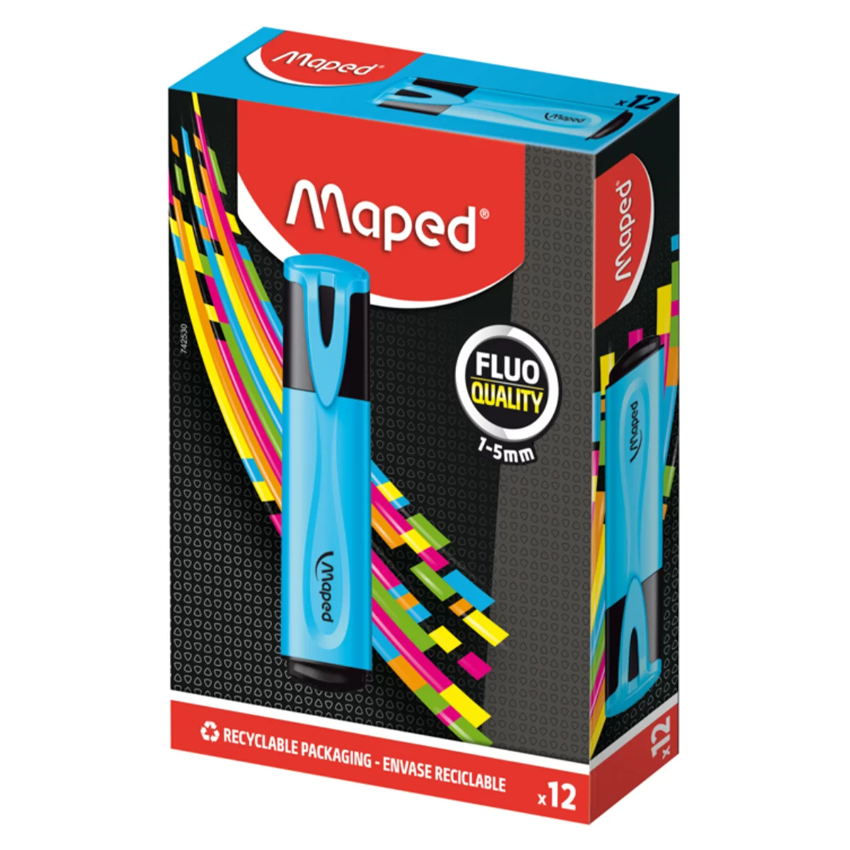Textmarker MAPED Classic, 1-5mm, albastru