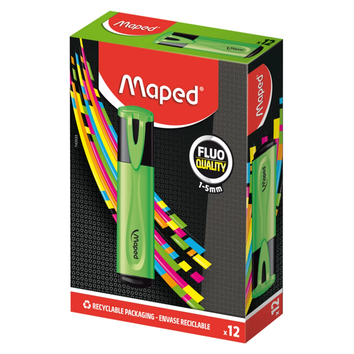 Textmarker MAPED Classic, 1-5mm, verde