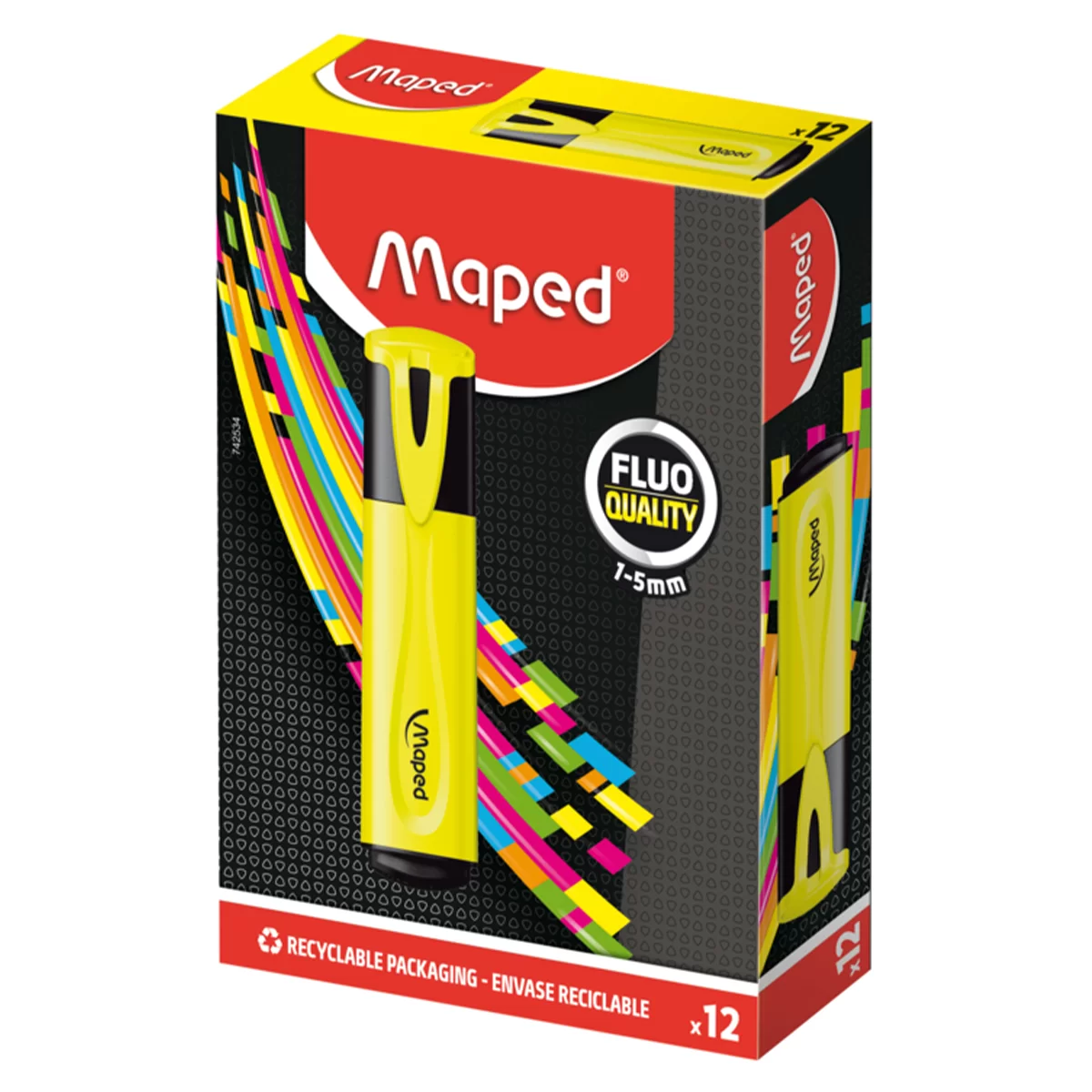 Textmarker MAPED Classic, 1-5mm, galben