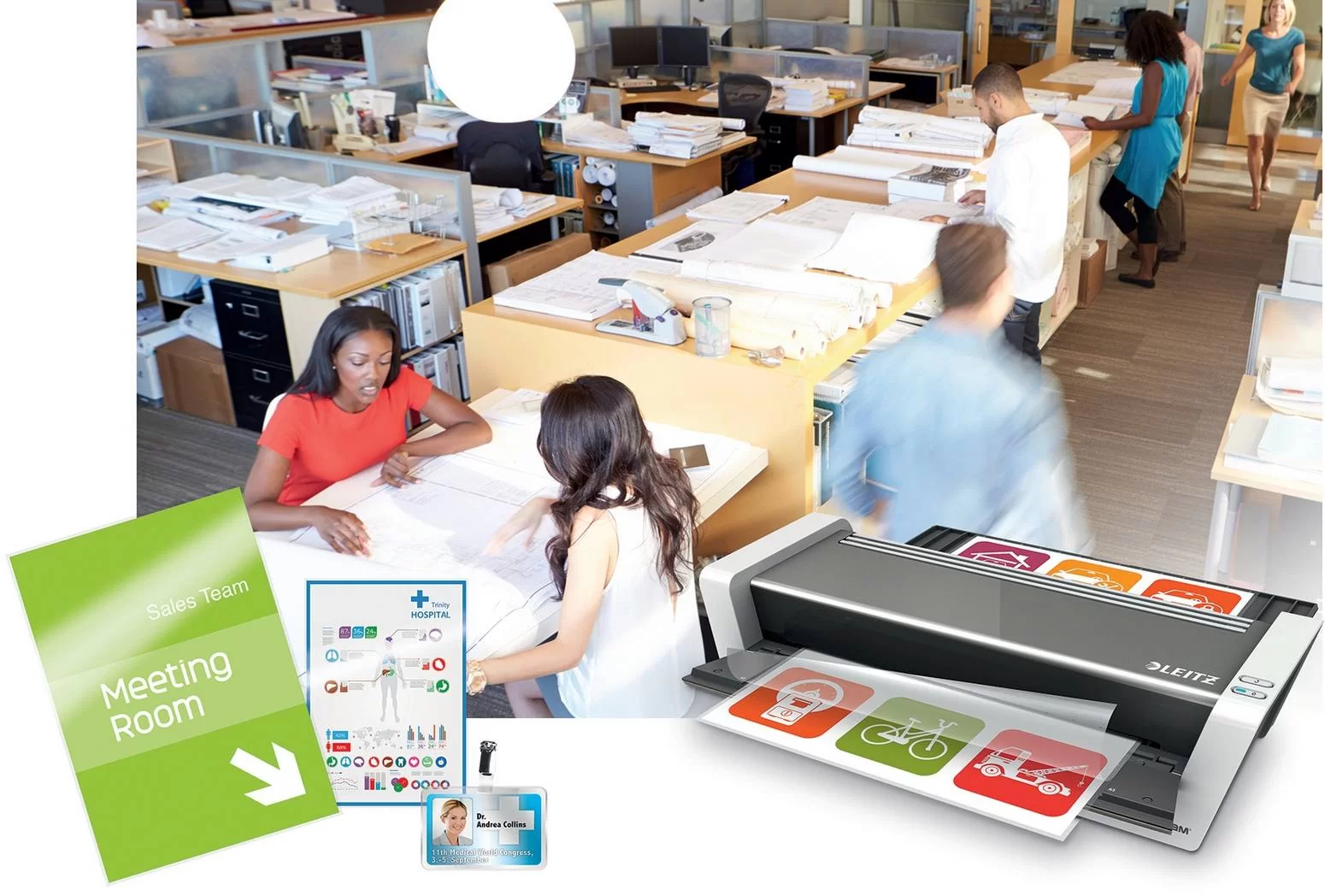 Laminator LEITZ iLam Touch, 80-250 microni, A3, argintiu
