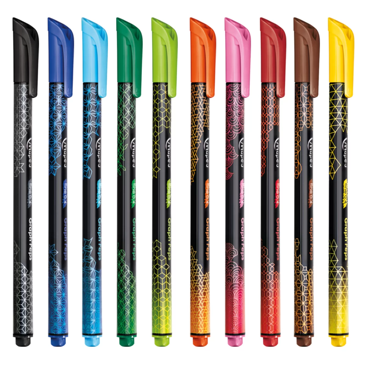 Liner MAPED Deco 0.4mm, 10 culori, blister