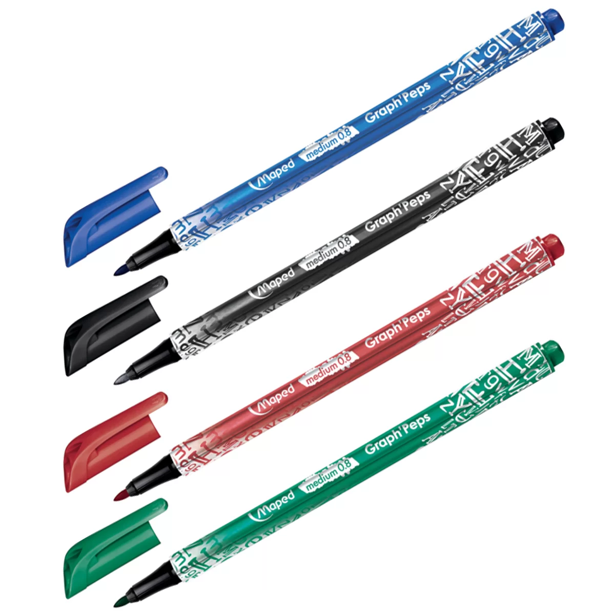 Liner MAPED Deco, 0.8mm, 4 culori, blister