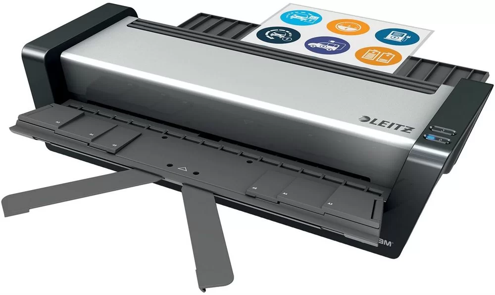Laminator LEITZ iLam Turbo Pro, 80-250 mic, A3, argintiu