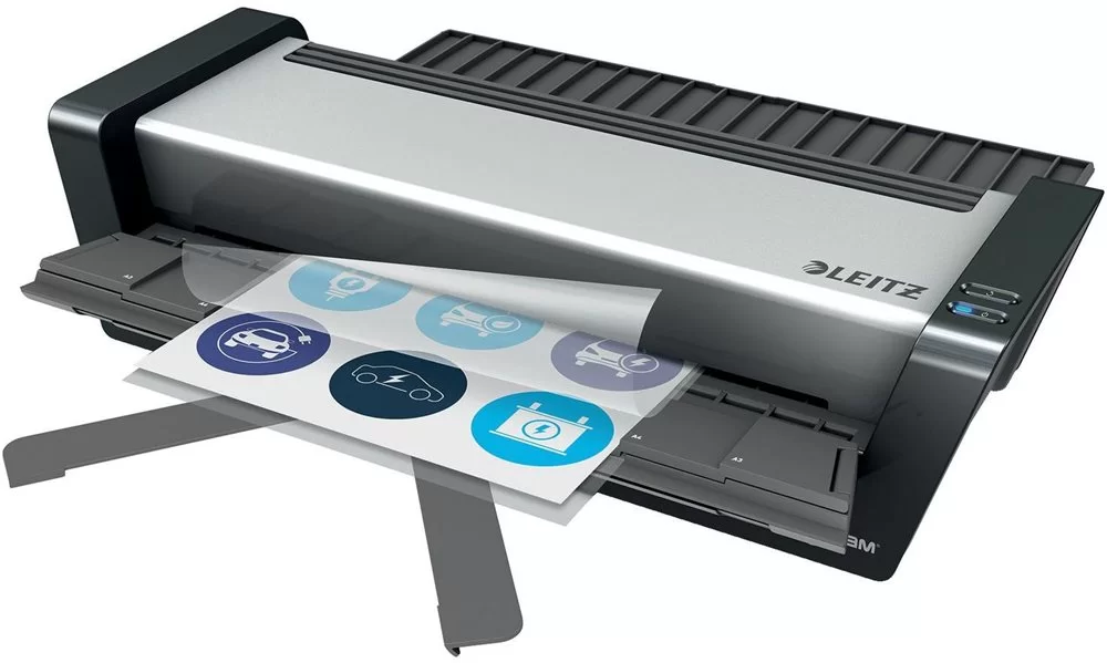 Laminator LEITZ iLam Turbo Pro, 80-250 mic, A3, argintiu