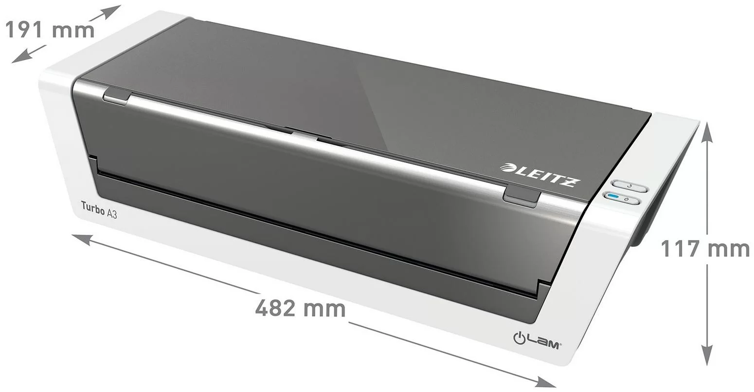 Laminator LEITZ iLam Turbo S, 80-250 mic, A3, antracit