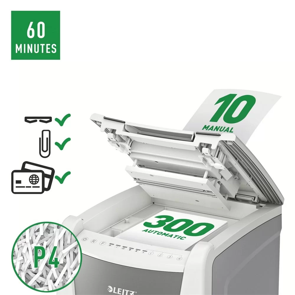 Distrugator LEITZ Auto 300 P4, 10-300foi, 60l Cross Cut