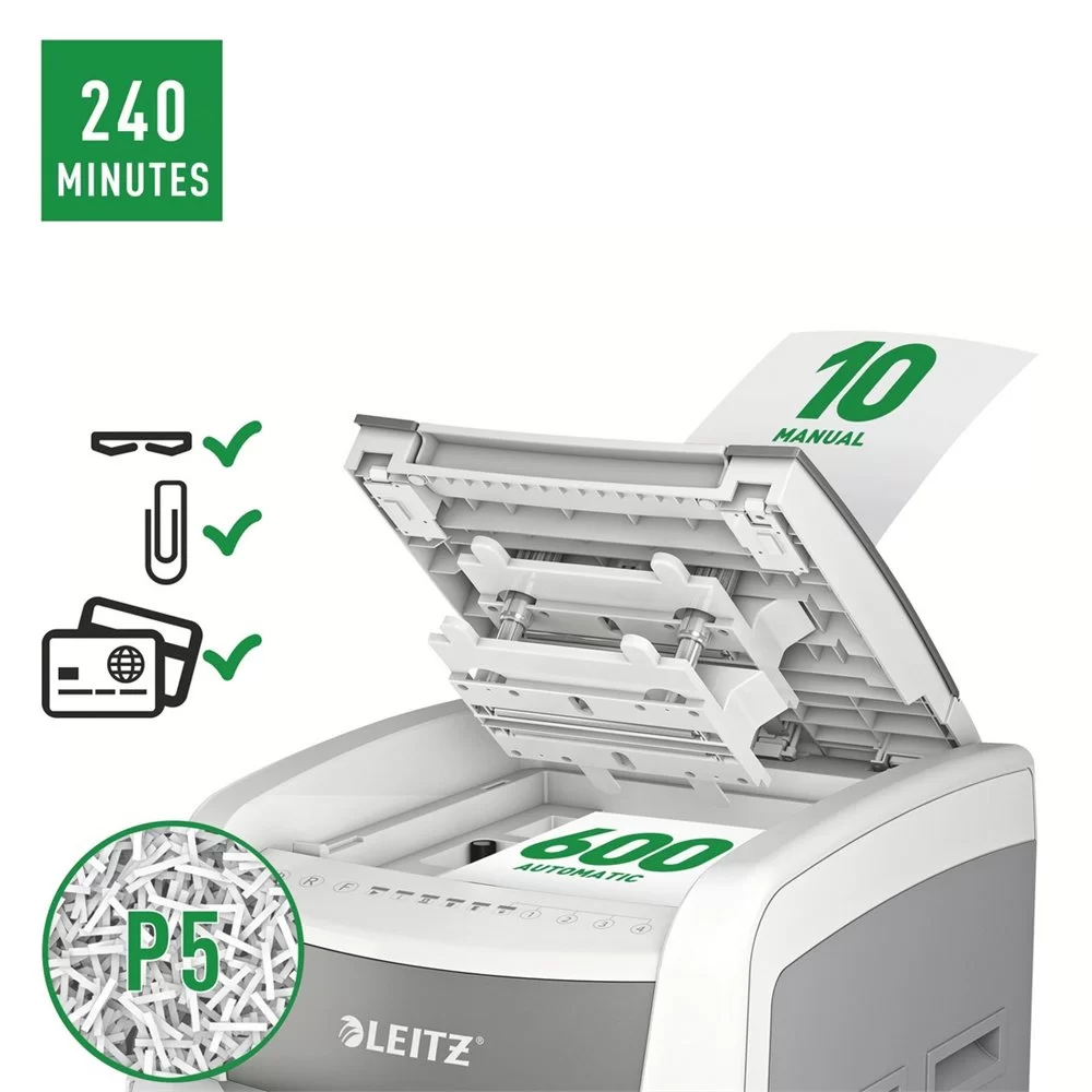 Distrugator LEITZ Auto 600 P5, 10-600foi, 110l Cross Cut