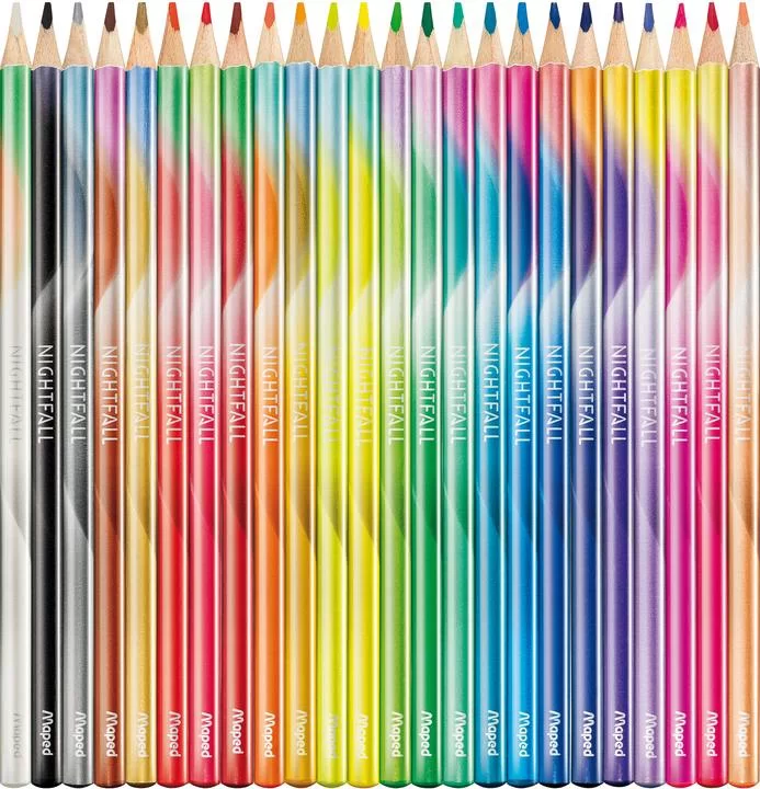Creioane colorate MAPED Nightfall, 24 culori