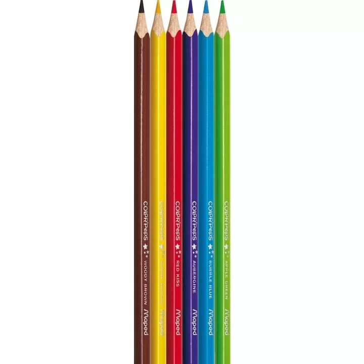 Creioane colorate MAPED Star, 6 culori