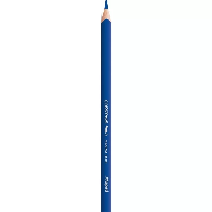 Creioane colorate MAPED, 12 culori + penar din plastic