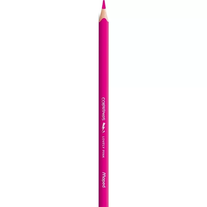 Creioane colorate MAPED, 12 culori + penar din plastic