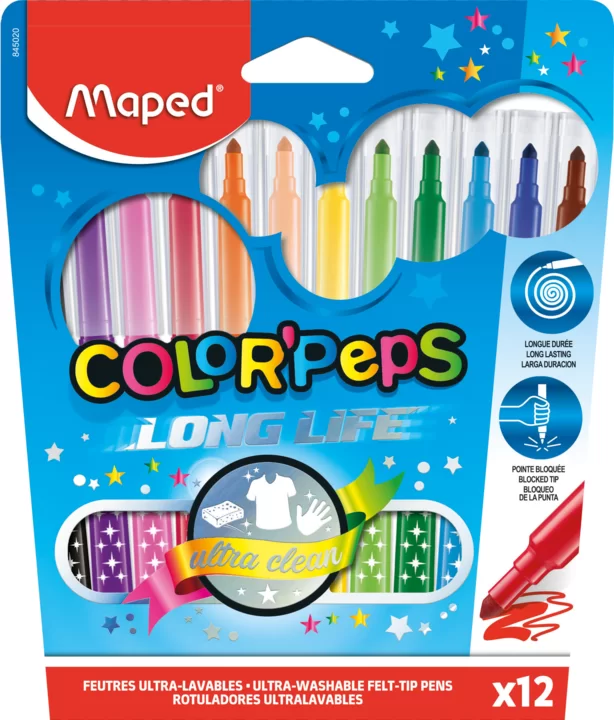 Carioci MAPED Long Life, 12 culori