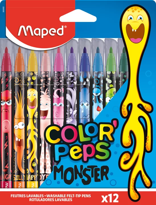 Carioci MAPED Monster, 12 culori