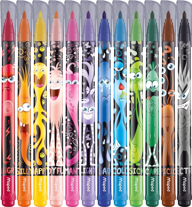 Carioci MAPED Monster, 12 culori