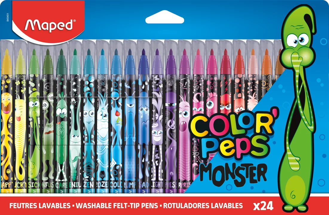 Carioci MAPED Monster, 24 culori