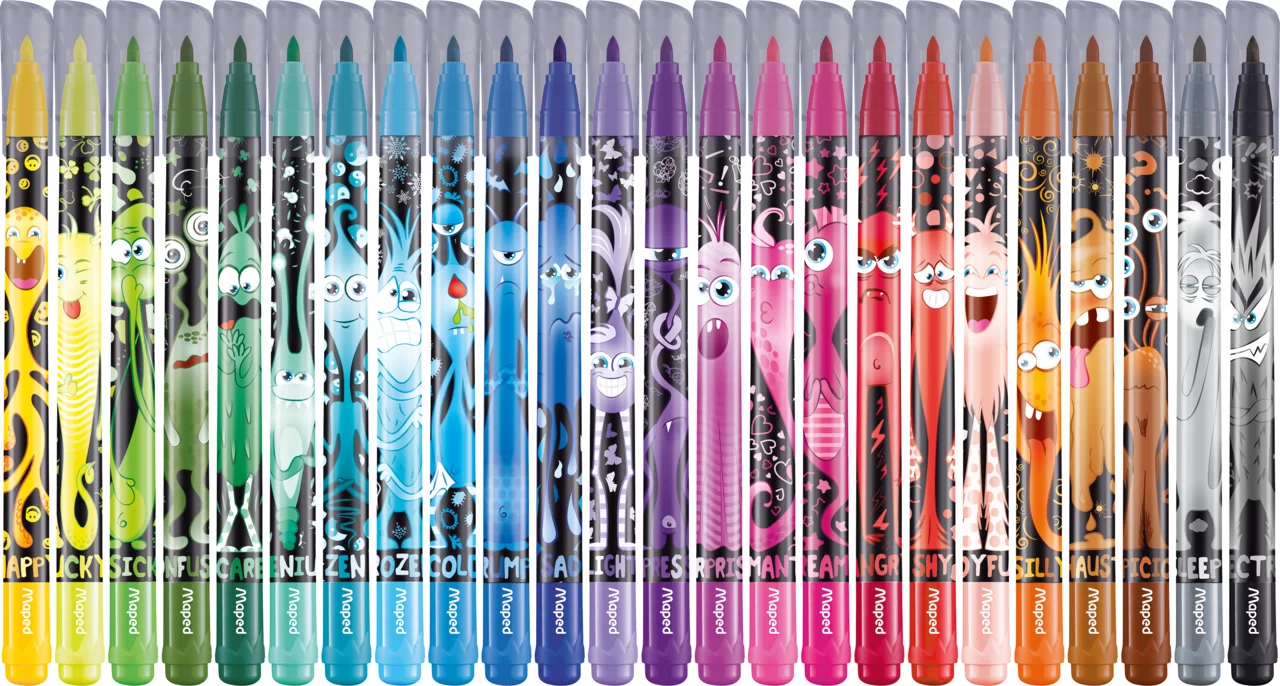 Carioci MAPED Monster, 24 culori