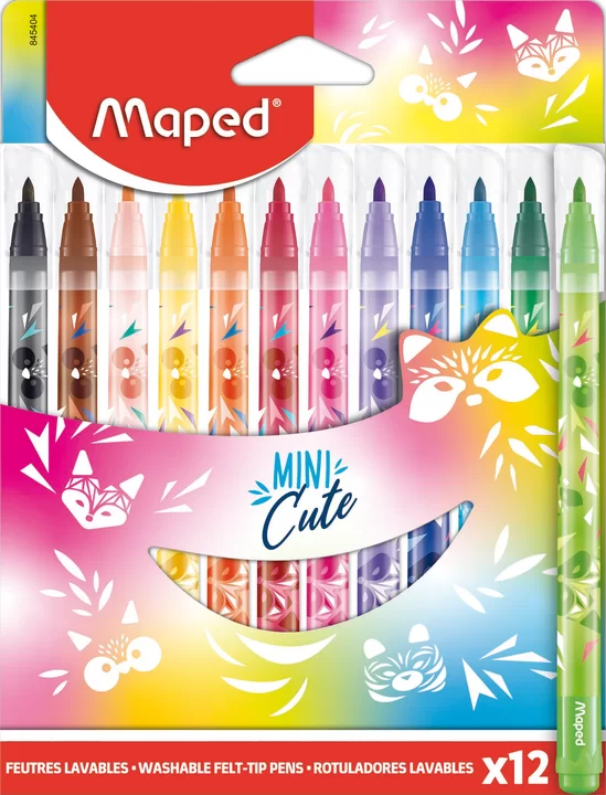 Фломастер MAPED Mini Cute, 12 цветов