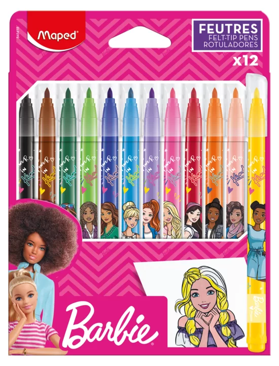 Carioci MAPED Barbie, 12 culori