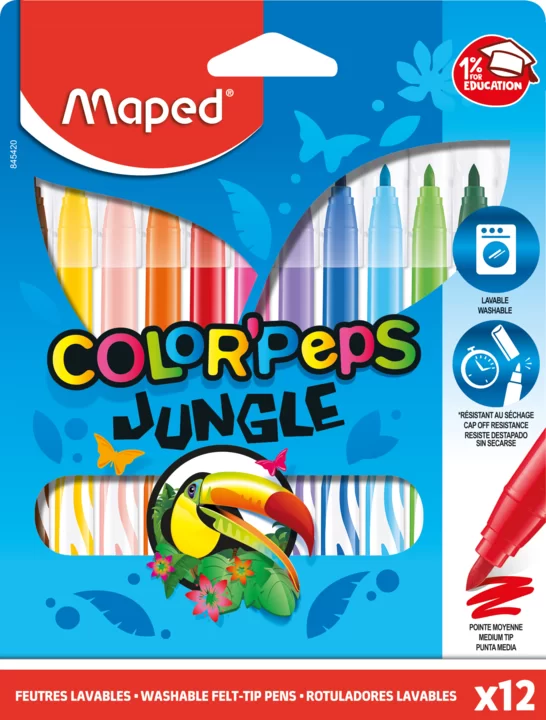 Carioci MAPED Jungle, 12 culori