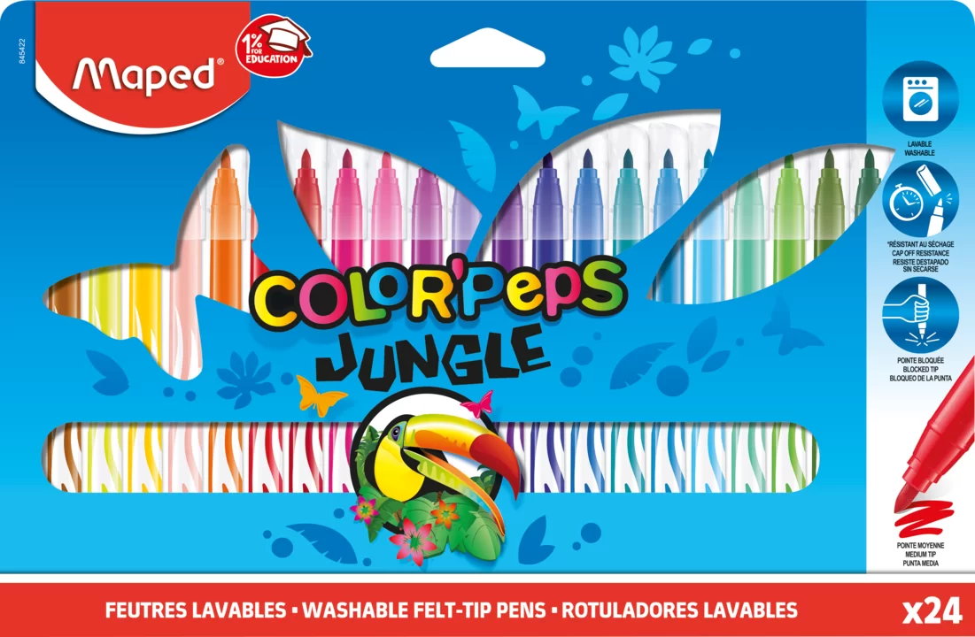 Carioci MAPED Jungle, 24 culori