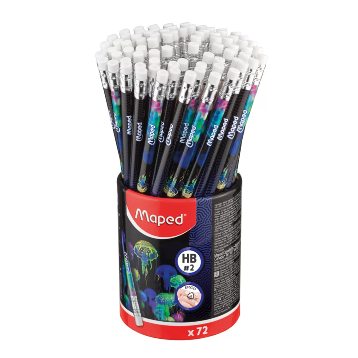 Creion simplu MAPED Deepsea Paradise, cu radiera, HB