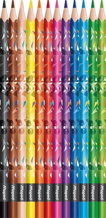 Creioane colorate MAPED Mini Cute, 12 culori