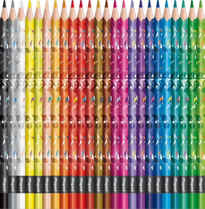Creioane colorate MAPED Mini Cute, 24 culori