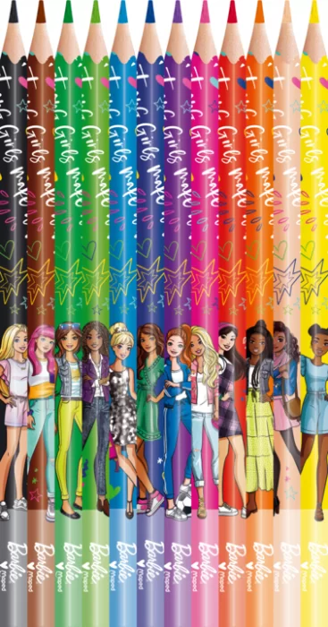 Creioane colorate MAPED Barbie, 12 culori